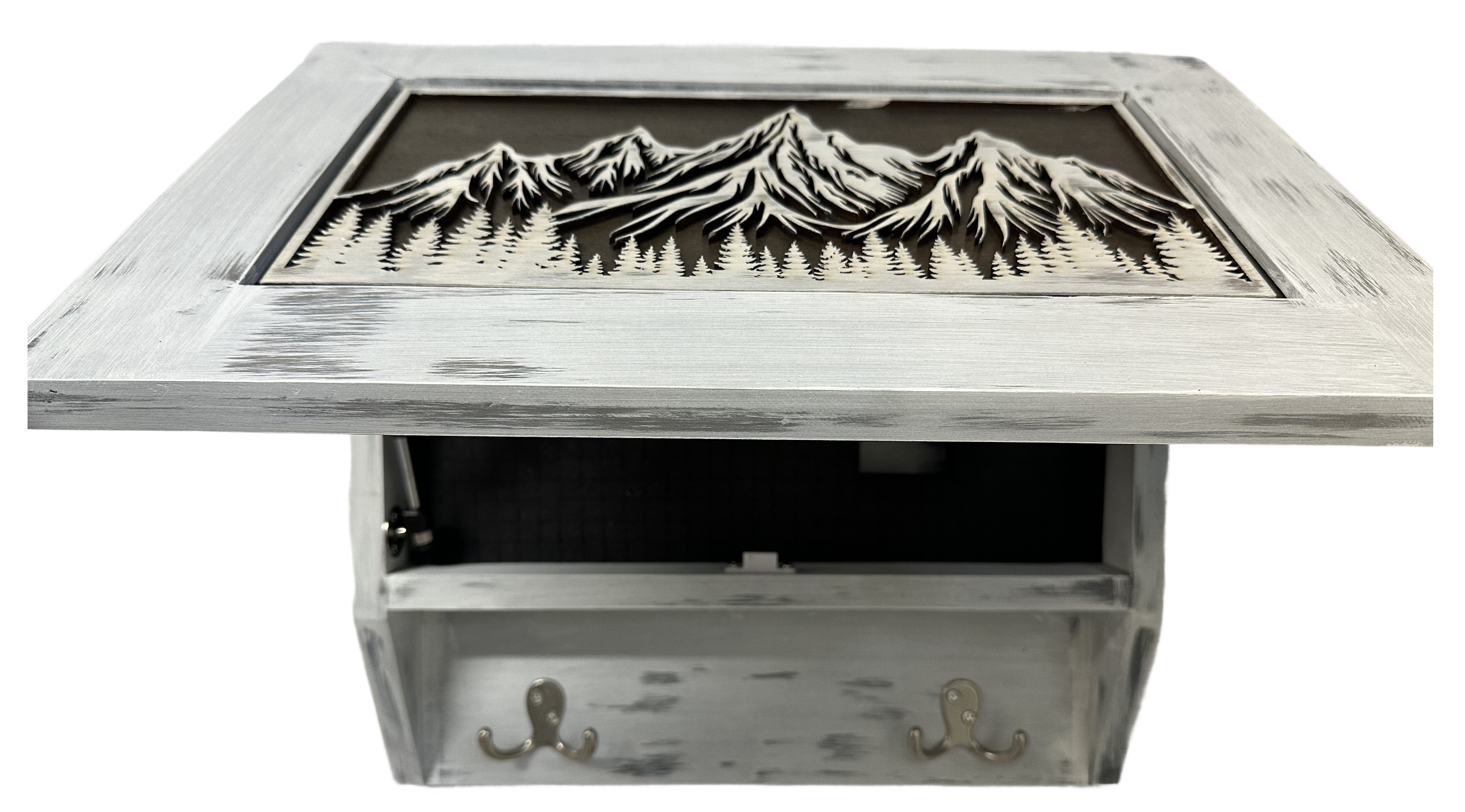 Hidden Gun Safe Coat Rack Snow Mountain Wall Decoration Concealed Shelf by Bellewood Designs - product image 14 for Resin Society