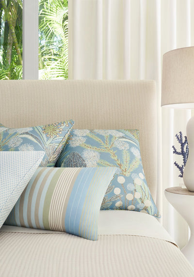 Protea Performance Pillow Cover in Spa Blue, Thibaut Pillows