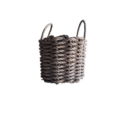 Handmade solid color Maine lobster rope basket in various sizes and colors