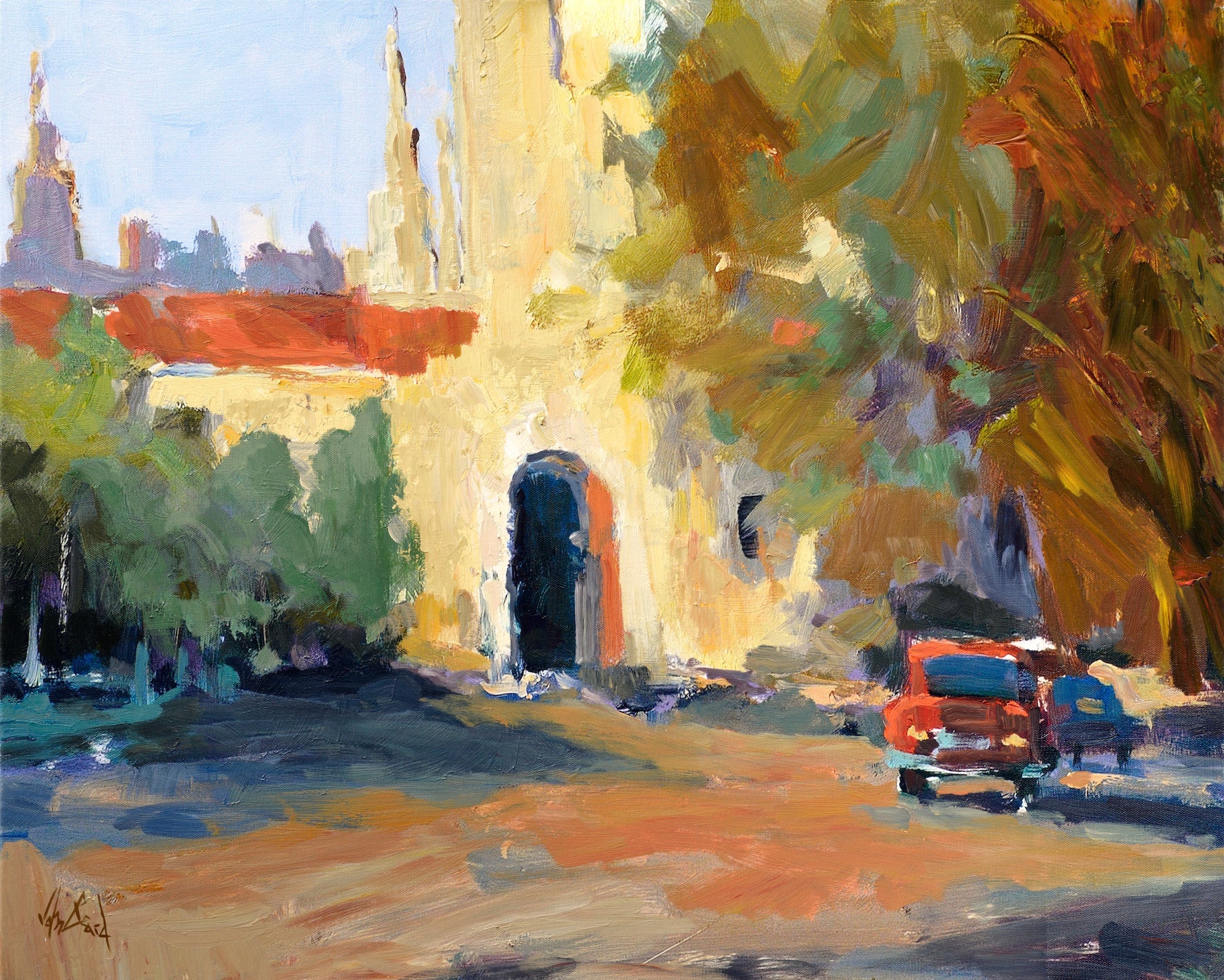 Spanish Chapel Artist Enhanced Canvas Print by John Beard Collection - main product image for Resin Society