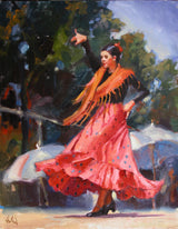 Spanish Dancer Artist Enhanced Canvas Print by John Beard Collection - main product image for Resin Society