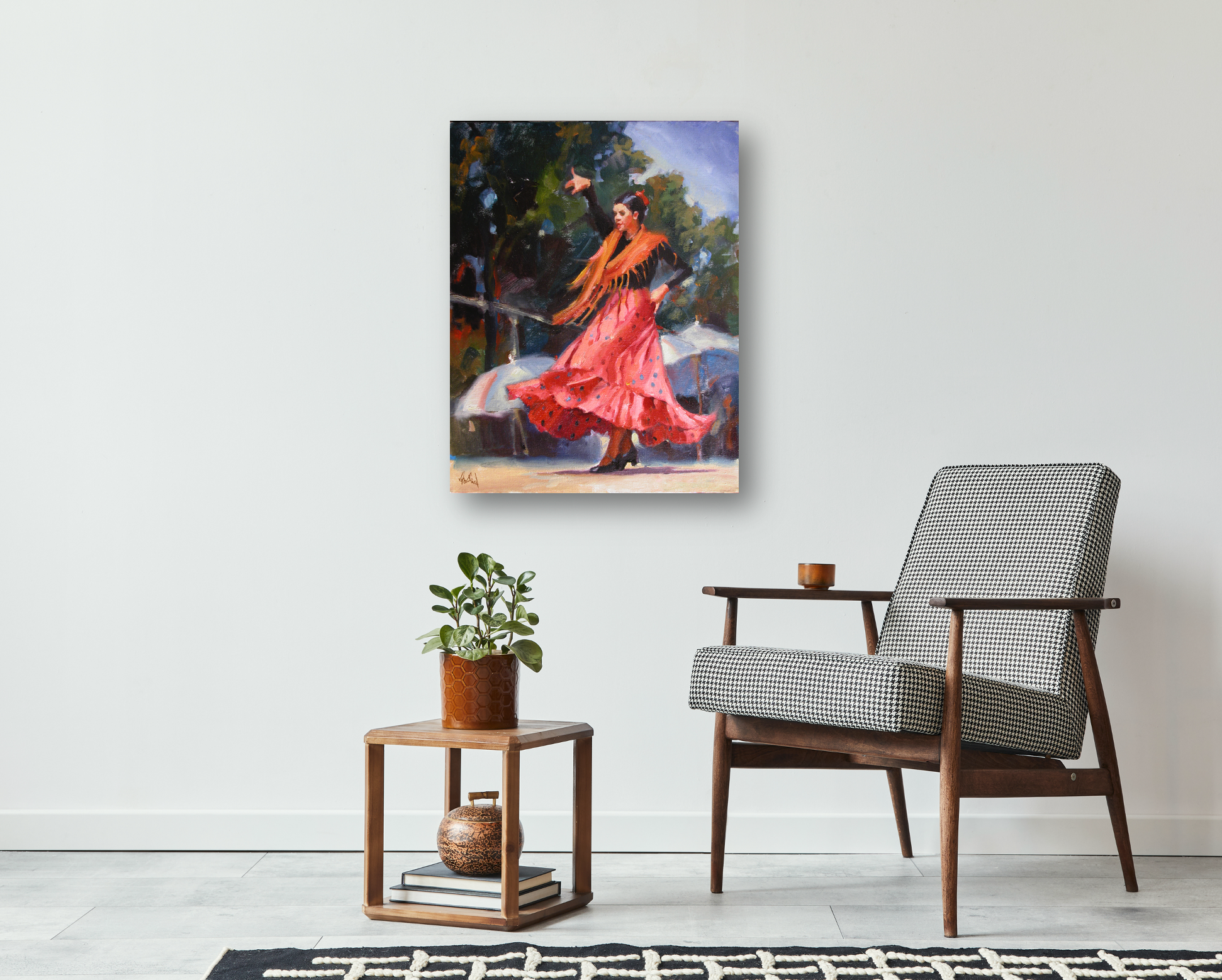 Spanish Dancer Artist Enhanced Canvas Print by John Beard Collection - product image 4 for Resin Society