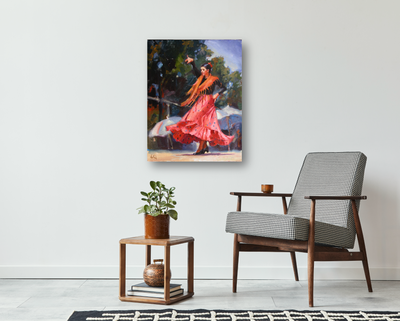 Spanish Dancer Artist Enhanced Canvas Print by John Beard Collection - product image 4 for Resin Society