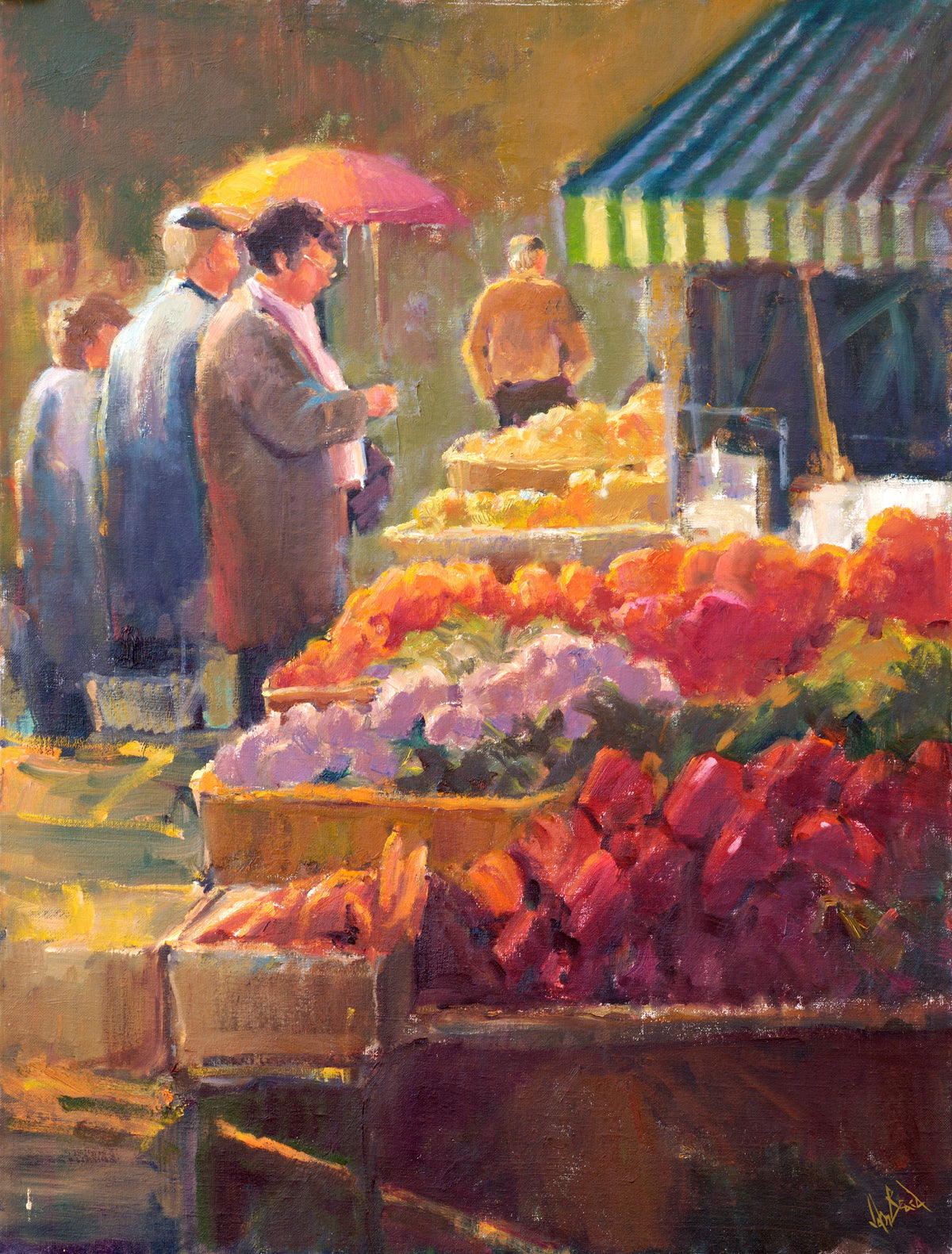 Spanish Market Artist Enhanced Canvas Print by John Beard Collection - main product image for Resin Society