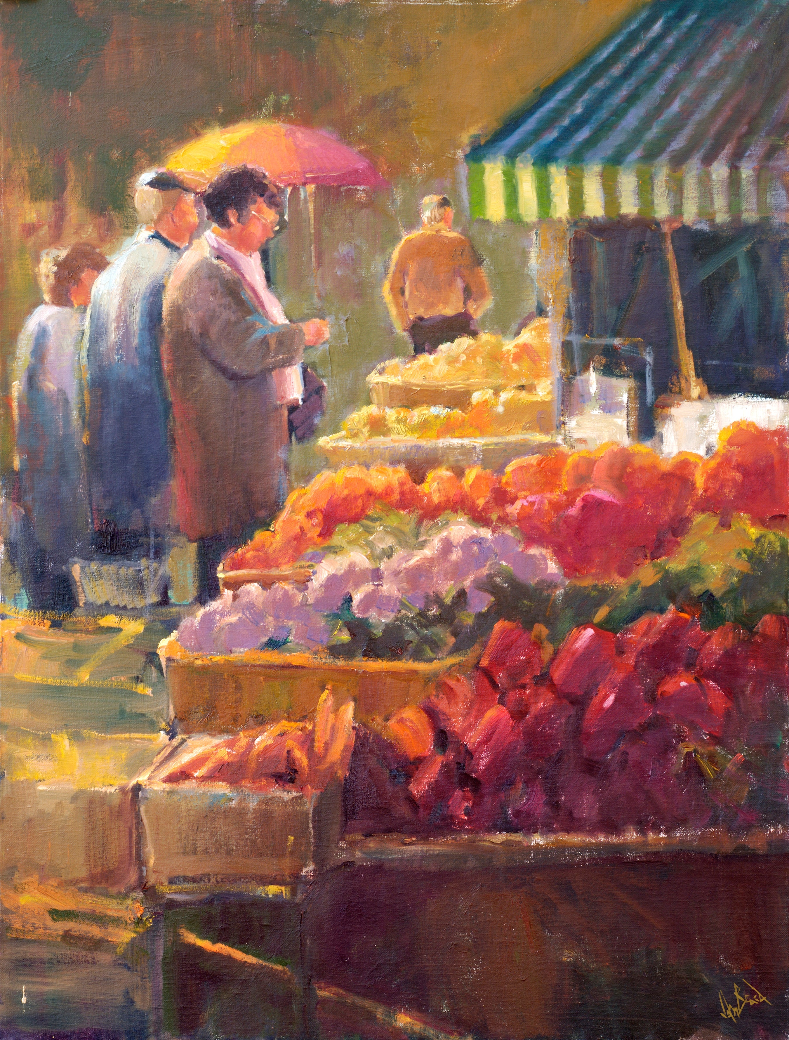 Spanish Market Artist Enhanced Canvas Print by John Beard Collection - main product image for Resin Society