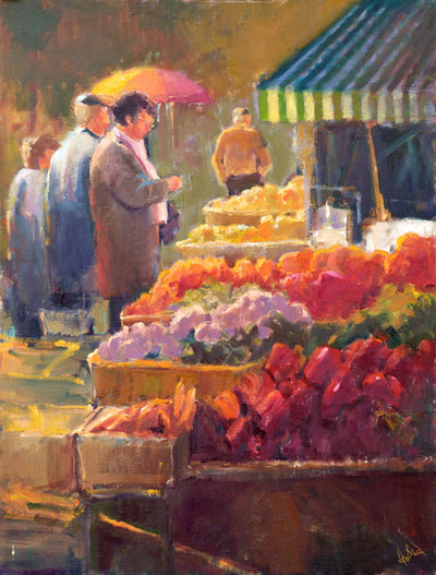 Spanish Market Artist Enhanced Canvas Print by John Beard Collection - main product image for Resin Society