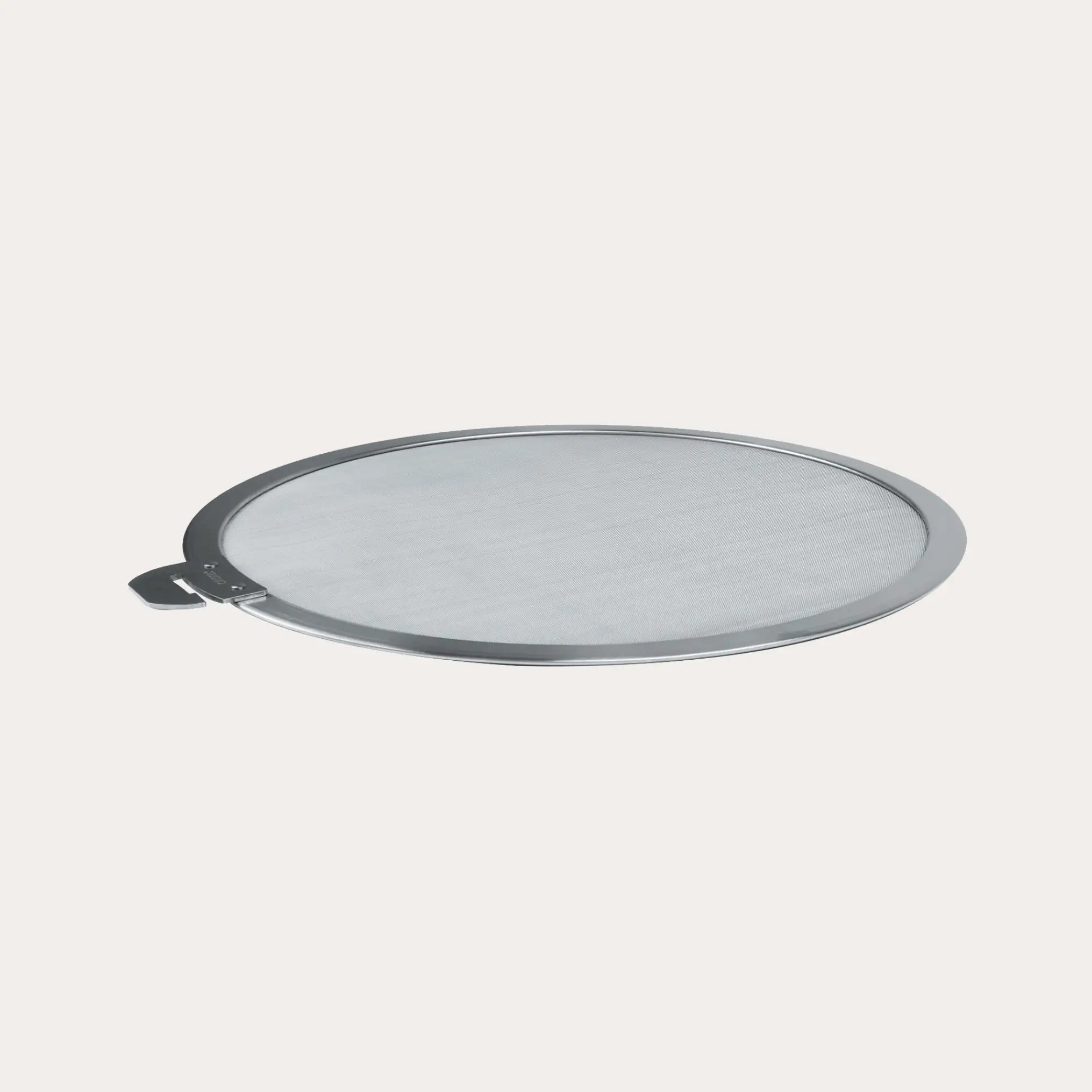 CRISTEL USA stainless steel splatter screen with brushed finish on stove