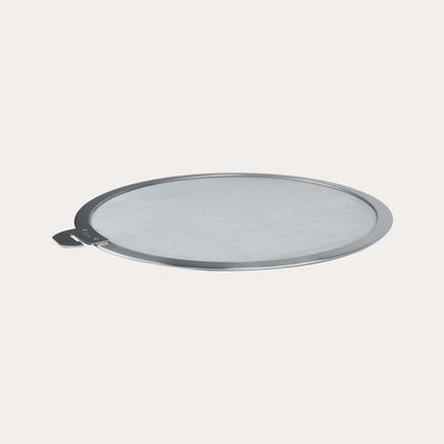 CRISTEL USA stainless steel splatter screen with brushed finish on stove