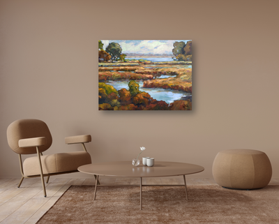 Spoonbill Marsh Artist Enhanced Canvas Print by John Beard Collection - product image 3 for Resin Society