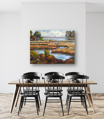 Spoonbill Marsh Artist Enhanced Canvas Print by John Beard Collection - product image 2 for Resin Society