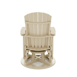 SoPoly St Simons Swivel Glider Chair in various colors showing fan-back Adirondack style and swivel gliding feature