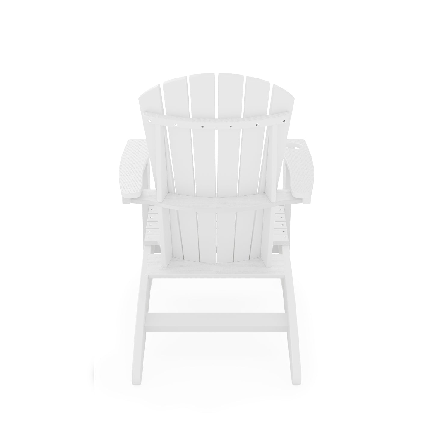 SoPoly St Simons Curved Back Adirondack Chair in multiple colors showing curved back and wide armrests