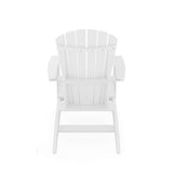 SoPoly St Simons Curved Back Adirondack Chair in multiple colors showing curved back and wide armrests