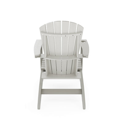 SoPoly St Simons Curved Back Adirondack Chair in multiple colors showing curved back and wide armrests