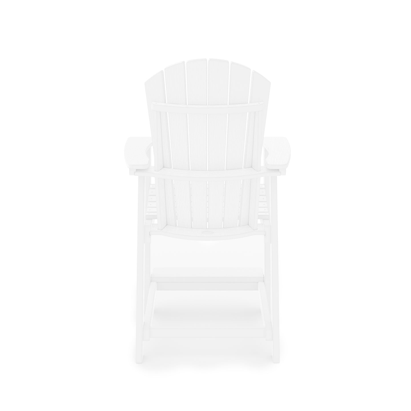 SoPoly St Simons Fan Back Counter Chair in Black showing front and side views