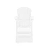 SoPoly St Simons Fan Back Counter Chair in Black showing front and side views