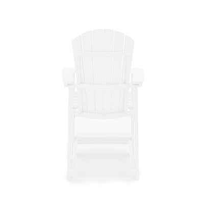 SoPoly St Simons Fan Back Counter Chair in Black showing front and side views
