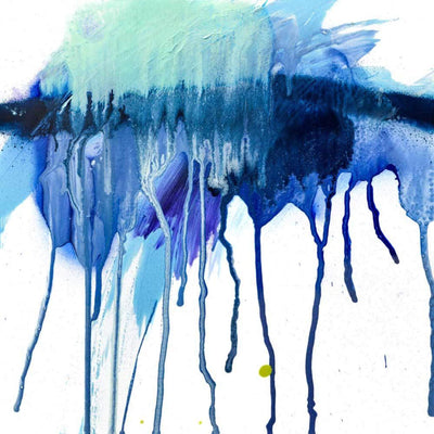 Stalactite 48x48 Artist Enhanced Canvas Print by John Beard, abstract artwork on gallery wrapped cotton canvas