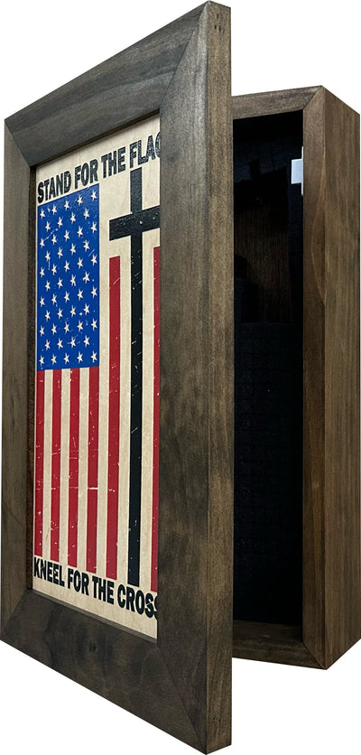 American Flag Hidden Gun Storage Cabinet by Bellewood Designs - product image 12 for Resin Society