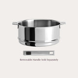 CRISTEL USA Steamer Insert in stainless steel with brushed finish