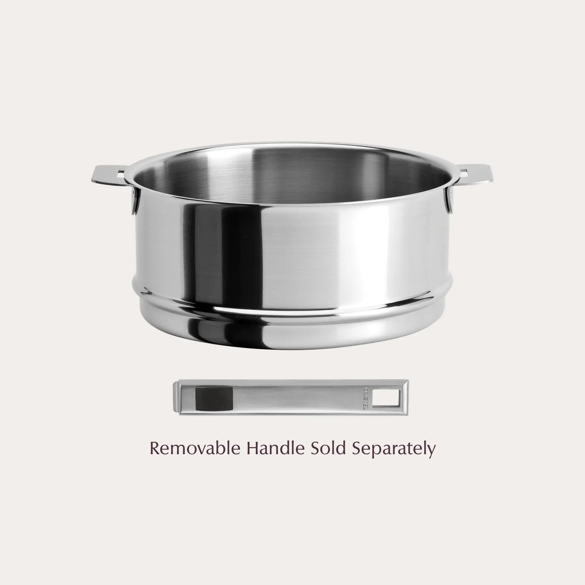 CRISTEL USA Steamer Insert in stainless steel with brushed finish