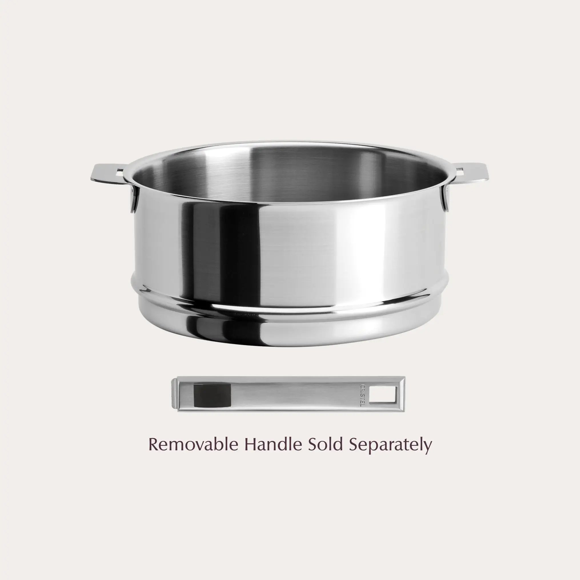 CRISTEL USA Steamer Insert in stainless steel with brushed finish