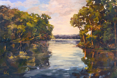Still Water Artist Enhanced Canvas Print by John Beard Collection - main product image for Resin Society