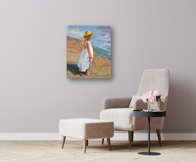 Straw Hat Artist Enhanced Canvas Print by John Beard Collection - product image 2 for Resin Society