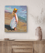 Straw Hat Artist Enhanced Canvas Print by John Beard Collection - product image 3 for Resin Society