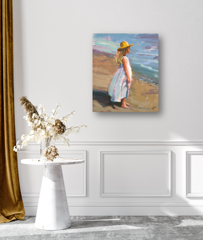 Straw Hat Artist Enhanced Canvas Print by John Beard Collection - product image 4 for Resin Society