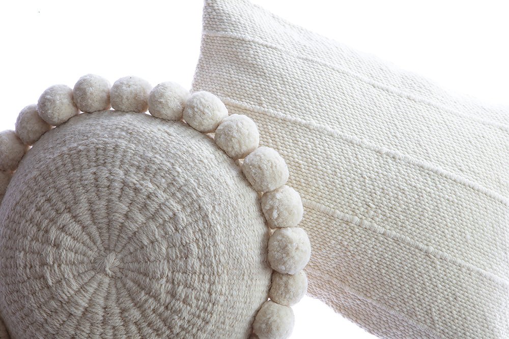 Tinny Stripes Wool Lumbar Pillow by Homelosophy