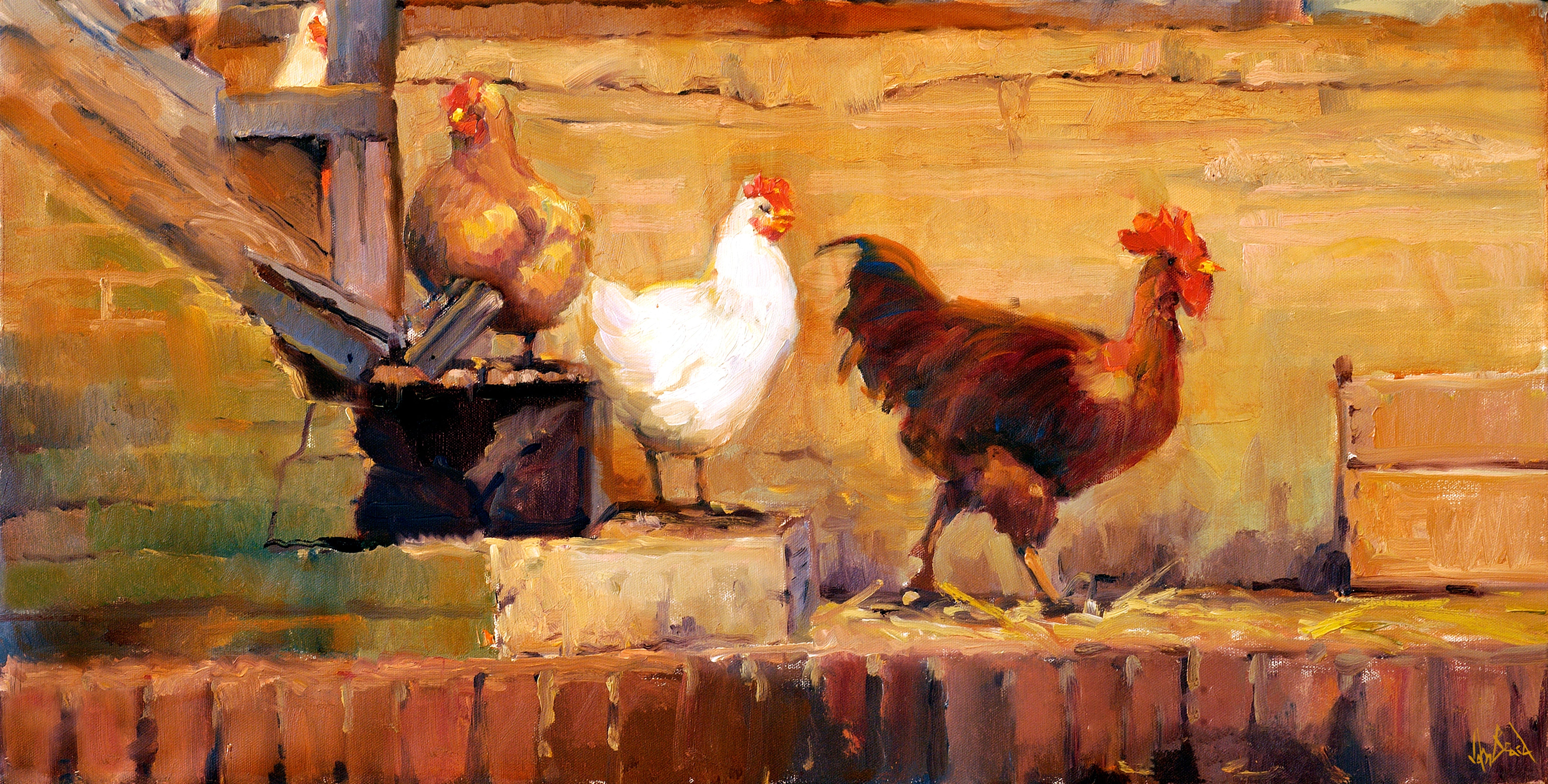 Struttin His Stuff Artist Enhanced Canvas Print by John Beard Collection - main product image for Resin Society