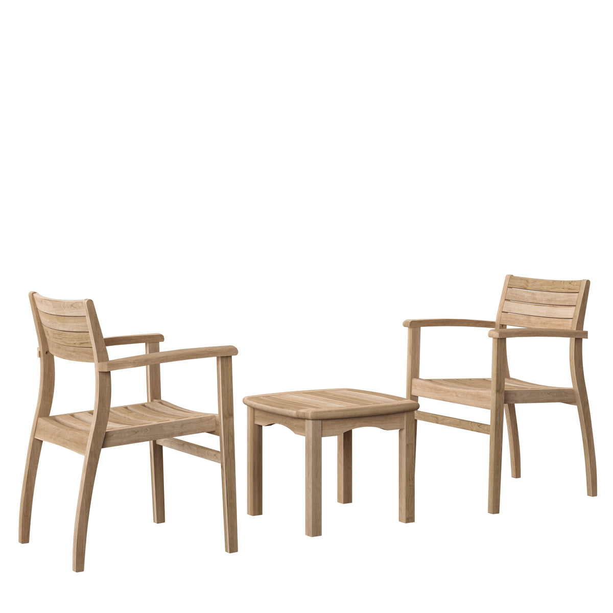Intan Teak Side Table & 2 Ninia Chairs by LifestyleGarden US - product image 2 for Resin Society