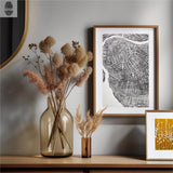 Sugar Maple art print showing detailed wood rings and texture in a cropped composition