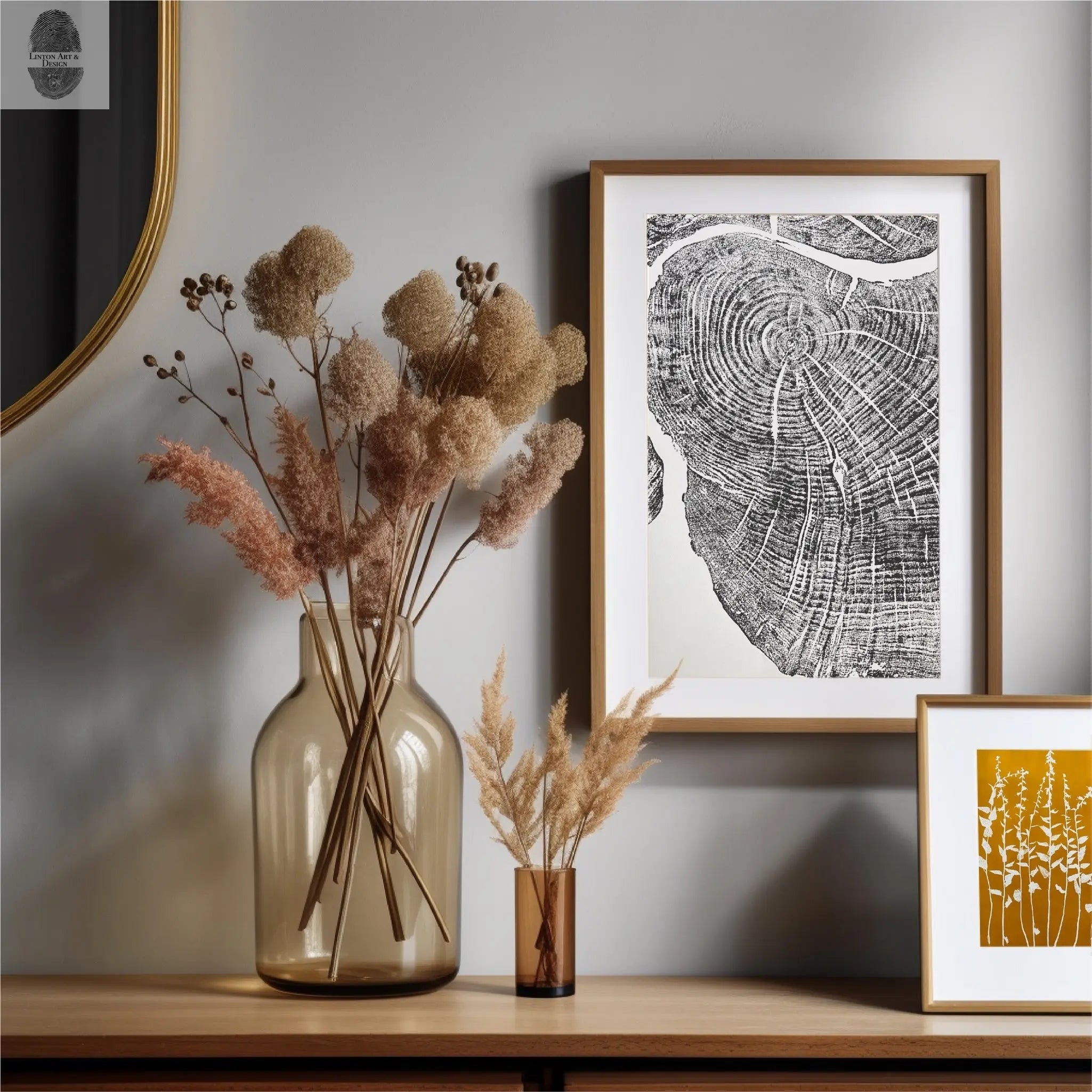 Sugar Maple art print showing detailed wood rings and texture in a cropped composition