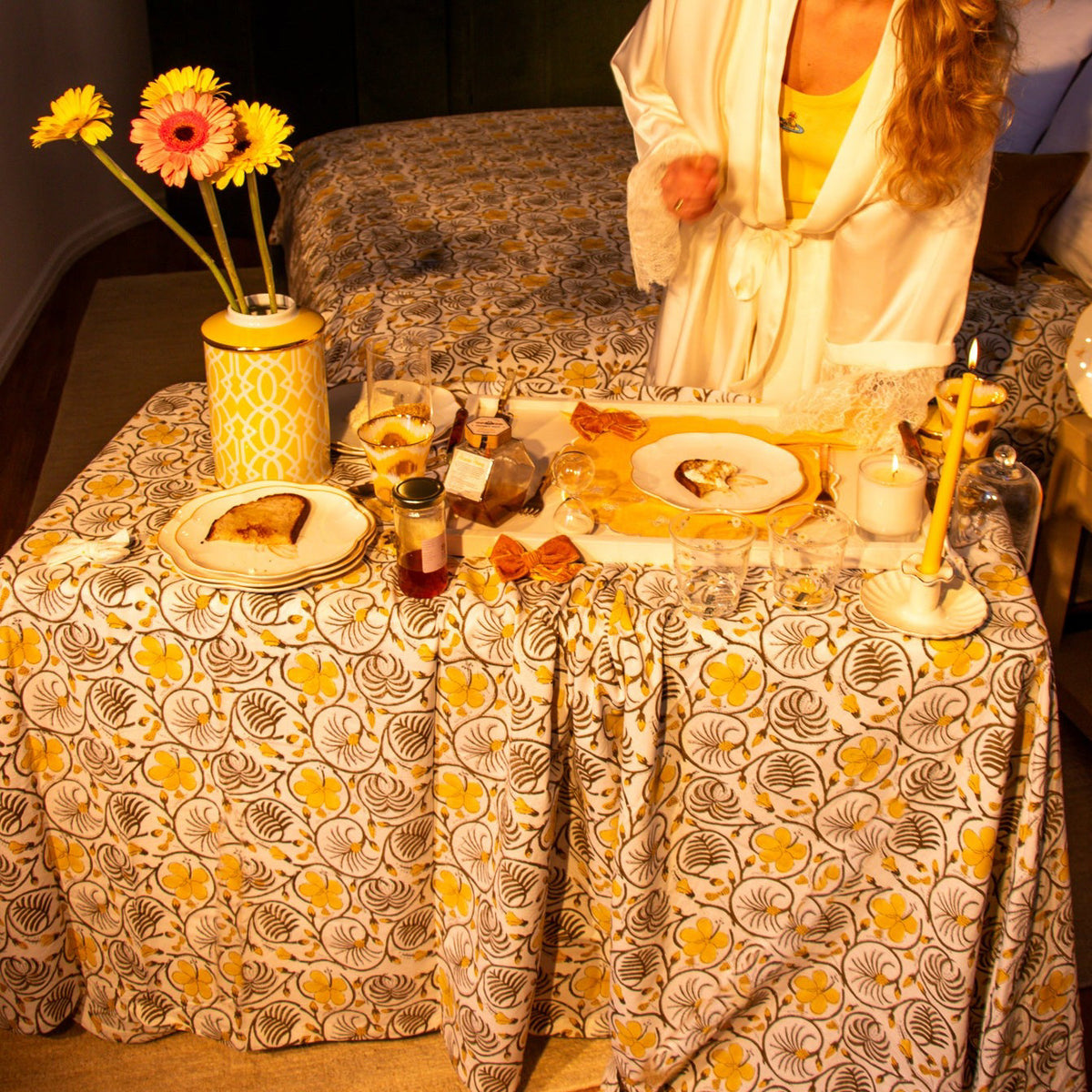100% Organic Cotton - Summer of Love Tablecloth by Ro'Table - product image 2 for Resin Society