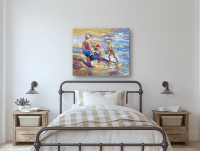 Sun, Sand, Play Artist Enhanced Canvas Print by John Beard Collection - product image 2 for Resin Society