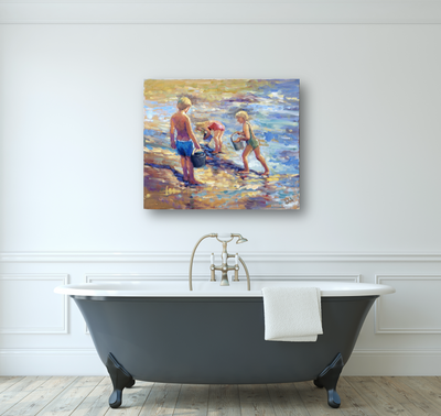 Sun, Sand, Play Artist Enhanced Canvas Print by John Beard Collection - product image 3 for Resin Society