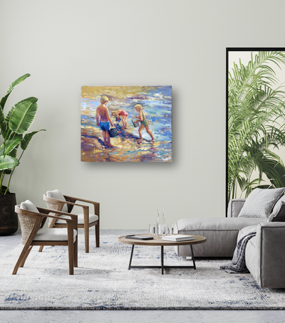Sun, Sand, Play Artist Enhanced Canvas Print by John Beard Collection - product image 4 for Resin Society