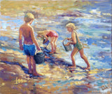 Sun, Sand, Play Artist Enhanced Canvas Print by John Beard Collection - main product image for Resin Society