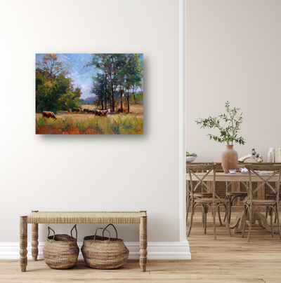 Sunny Pastures Artist Enhanced Canvas Print by John Beard Collection - product image 4 for Resin Society