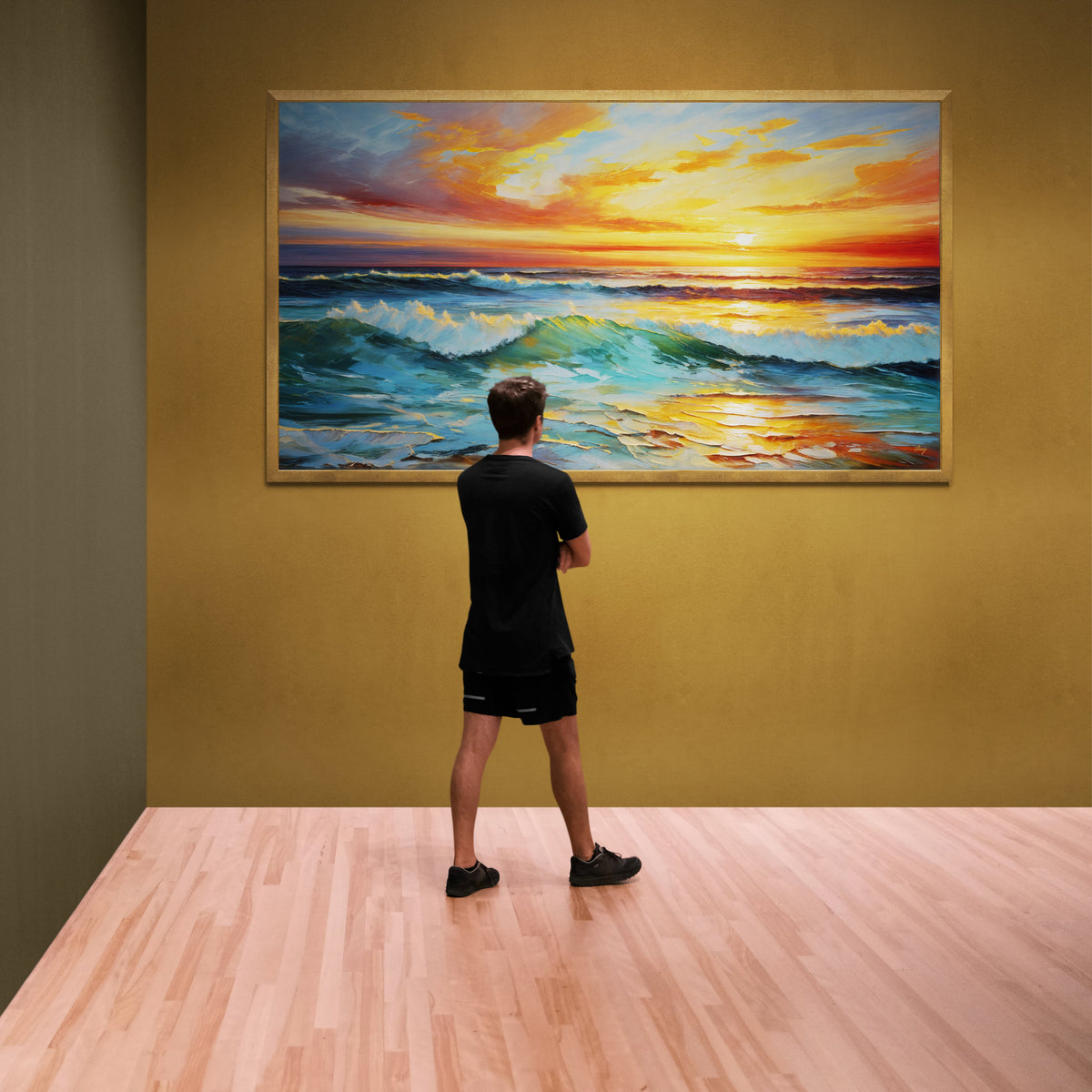 Canvas Print: "Sunset Surge" by Tailored Canvases - product image 3 for Resin Society