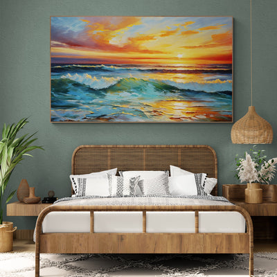 Canvas Print: "Sunset Surge" by Tailored Canvases - product image 2 for Resin Society