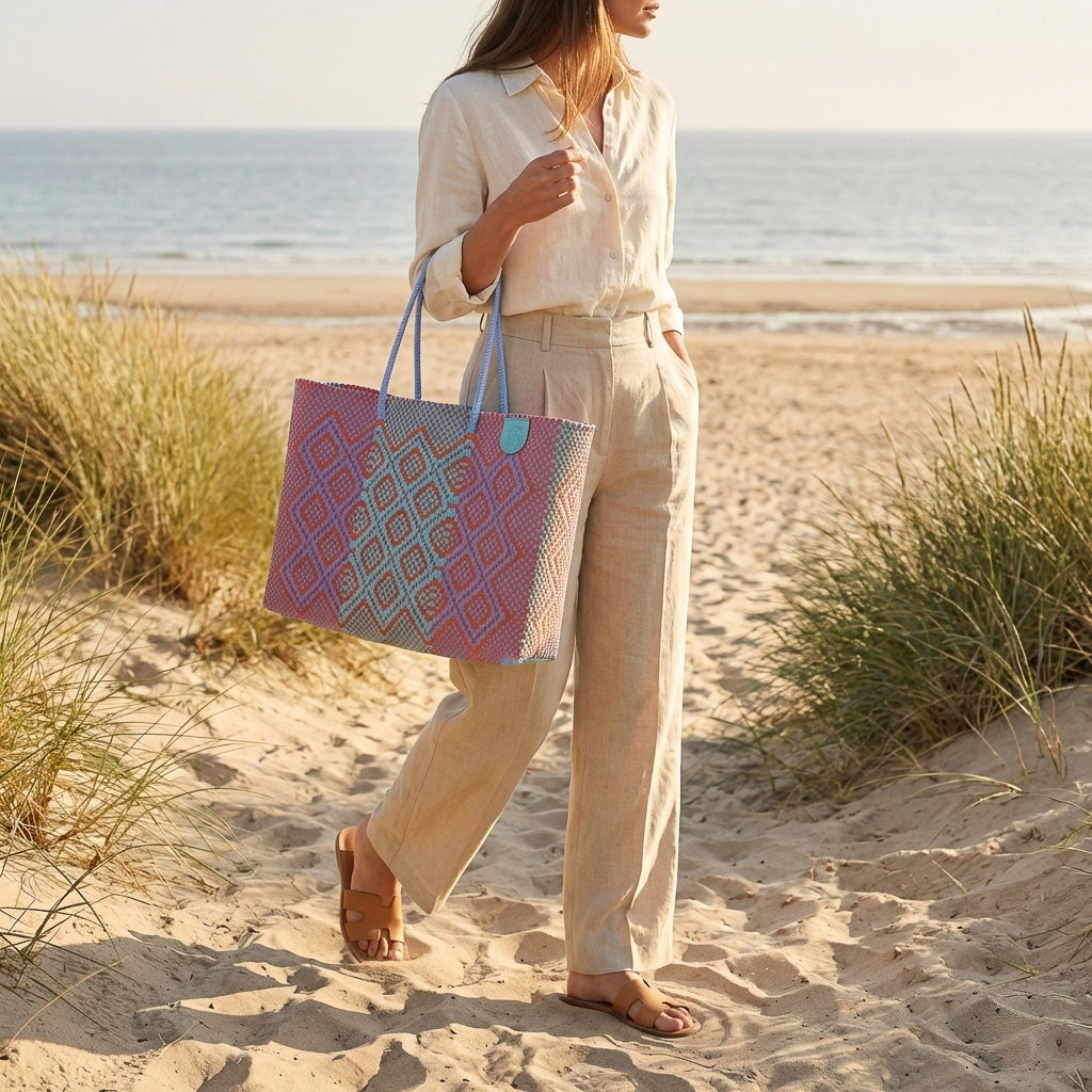 Sunset Woven Super Tote by Tin Marin Brand - product image 2 for Resin Society
