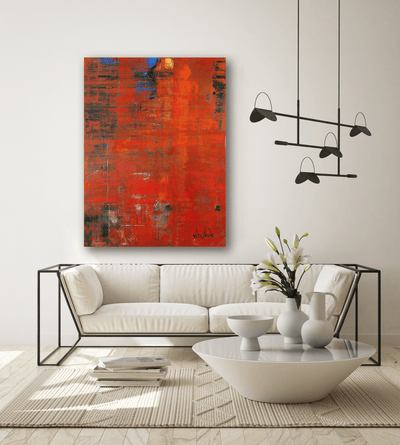 Superman 30x40 Artist Enhanced Canvas Print, White Float Frame