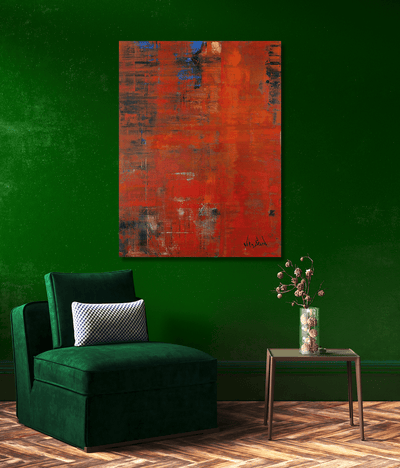 Superman 30x40 Artist Enhanced Canvas Print, White Float Frame