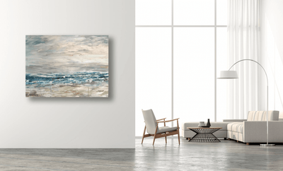 Surfing in the Rain Artist Enhanced Canvas Print by John Beard Collection - product image 4 for Resin Society