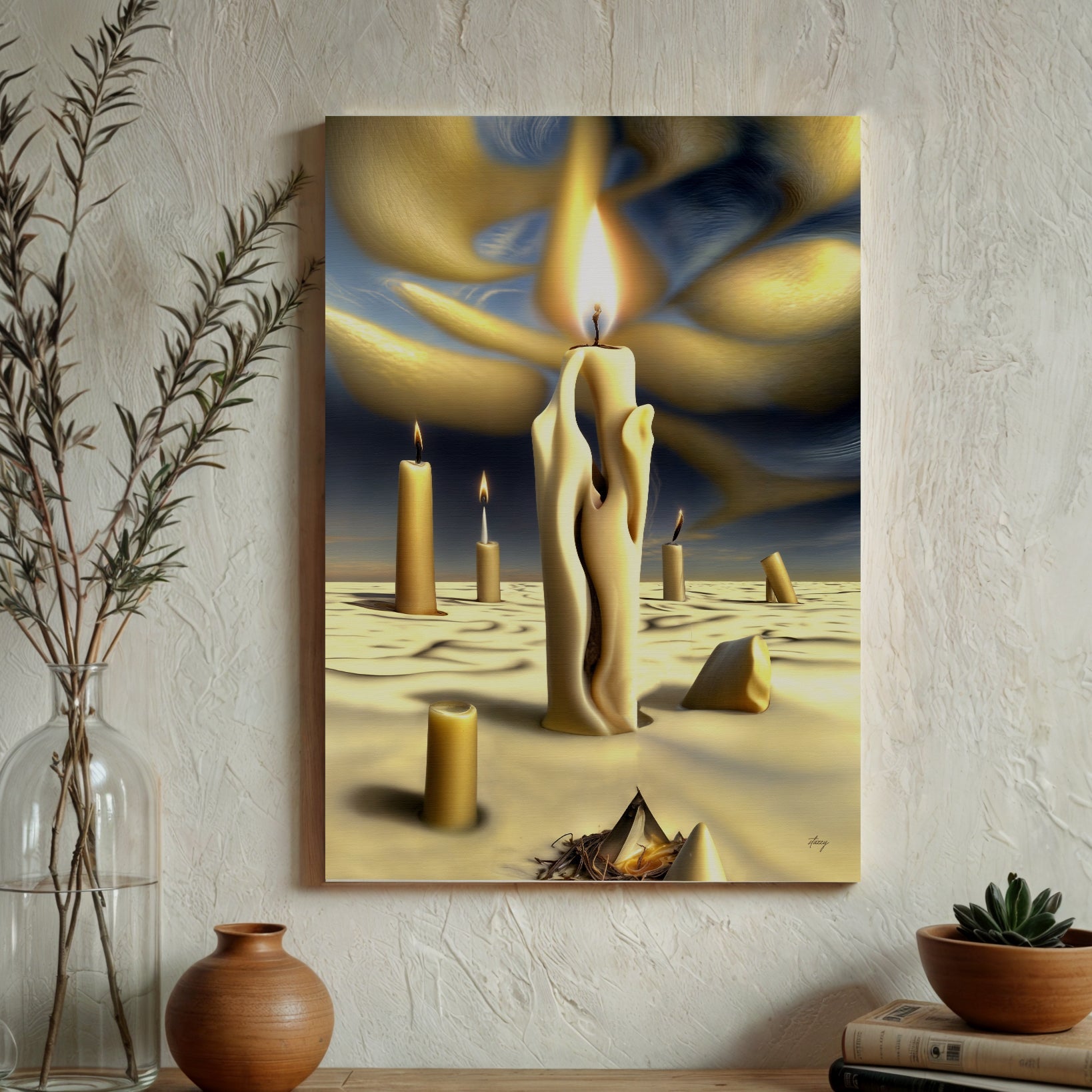 Canvas Print: "Surreal Flames" by Tailored Canvases - main product image for Resin Society