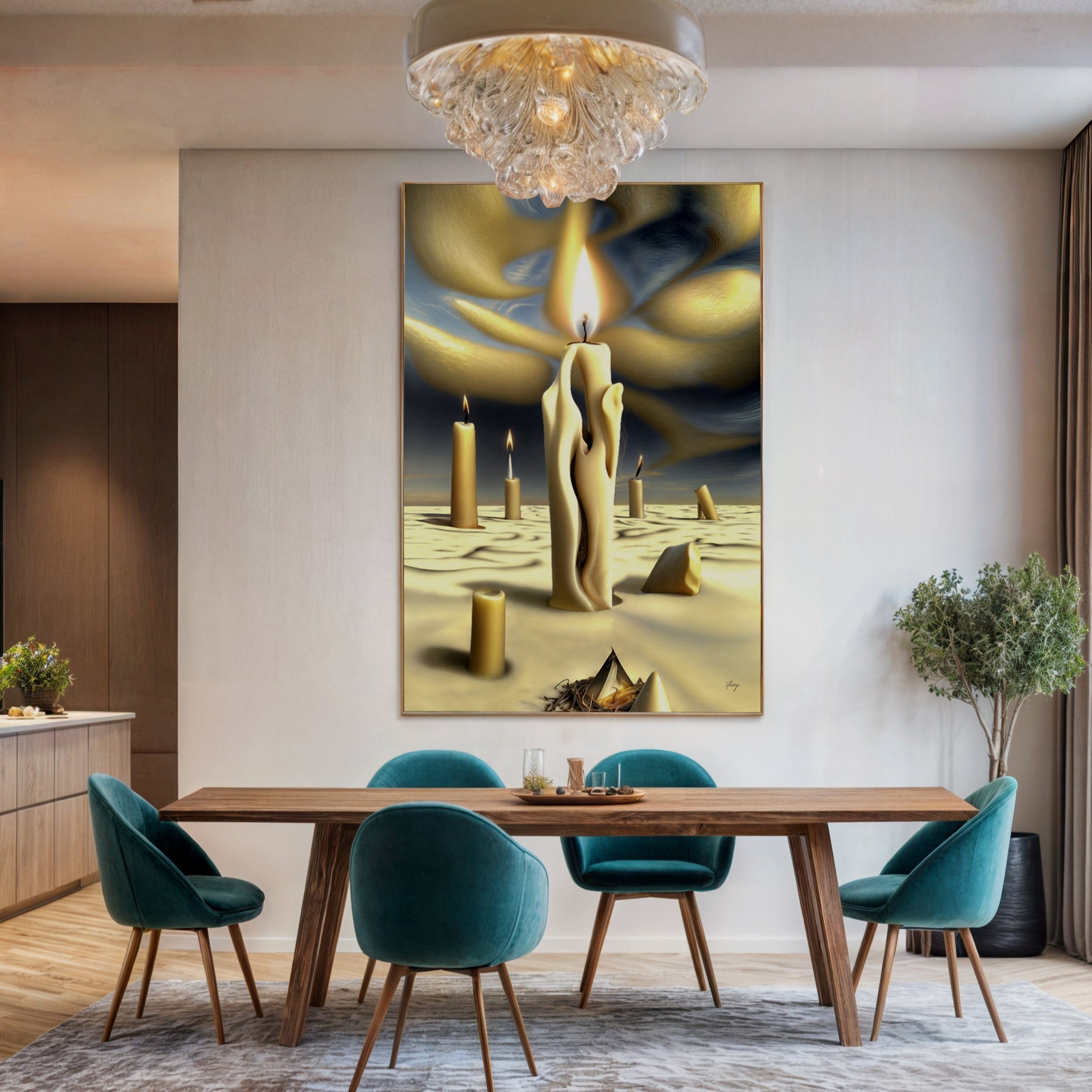 Canvas Print: "Surreal Flames" by Tailored Canvases - product image 3 for Resin Society