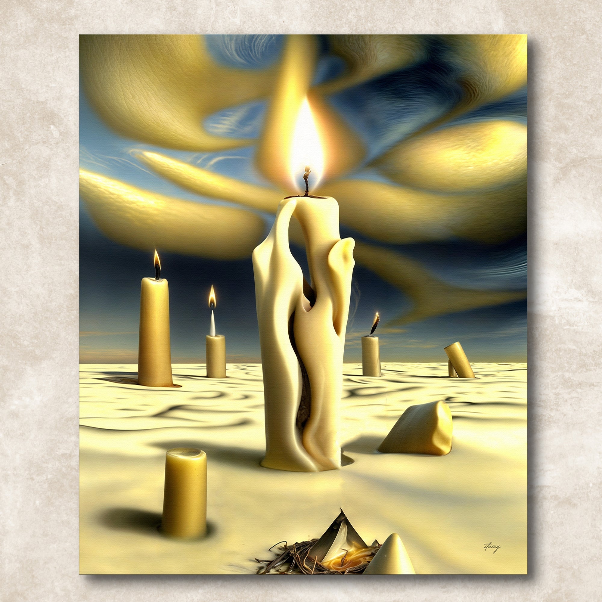 Canvas Print: "Surreal Flames" by Tailored Canvases - product image 4 for Resin Society